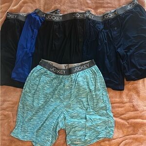 Jockey Assorted Men's Boxer Shorts - Black, Blue, Teal (4 in small, 1 in medium)